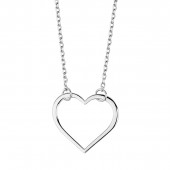 Colier argint inima DiAmanti Z1498NR-DIA